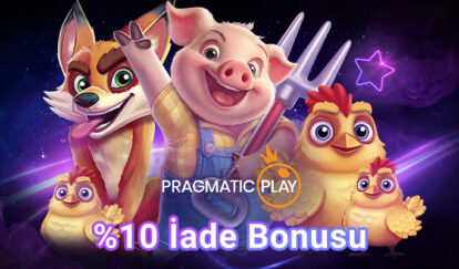Seçili Oyunlardan Haftalık İade %10 iade bonusu pragmatic play banner